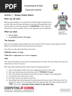 Classroom Activity 1 Stompy Zombie Robots