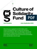 Culture of Solidarity Call For Proposals June Sept