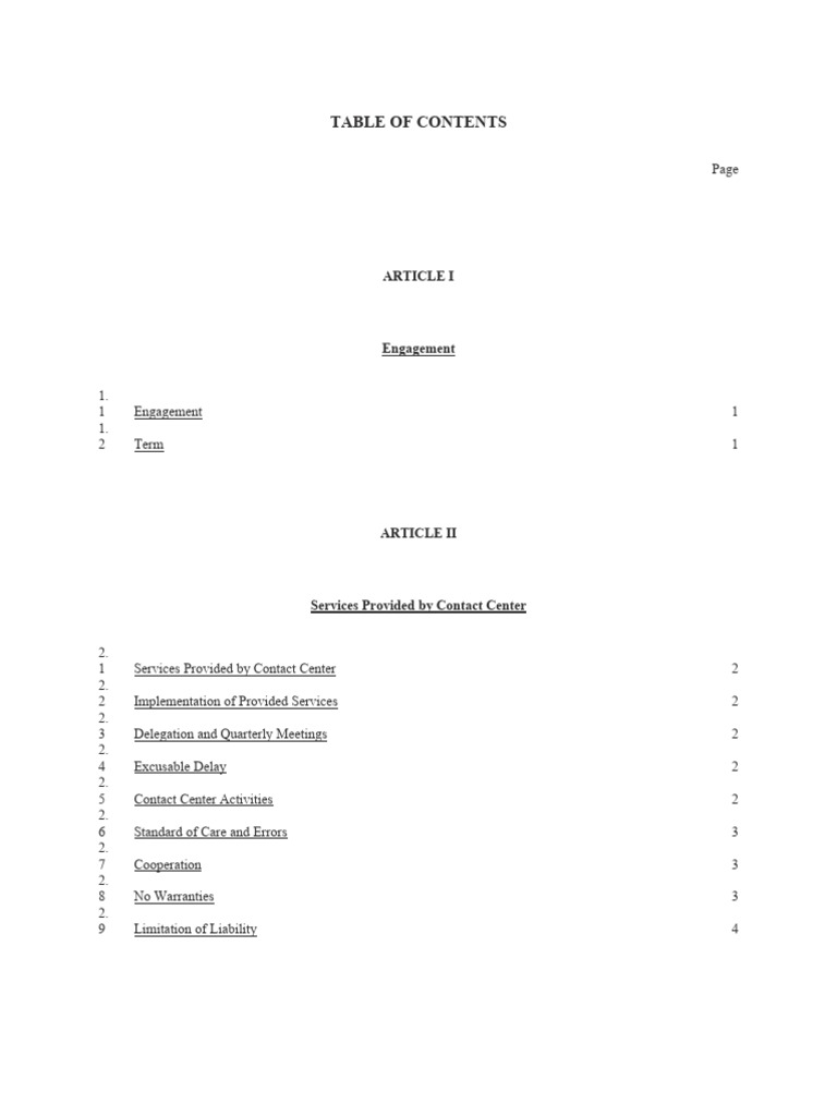 Call Center Contract Copy (3) Copy PDF Legal Liability Indemnity