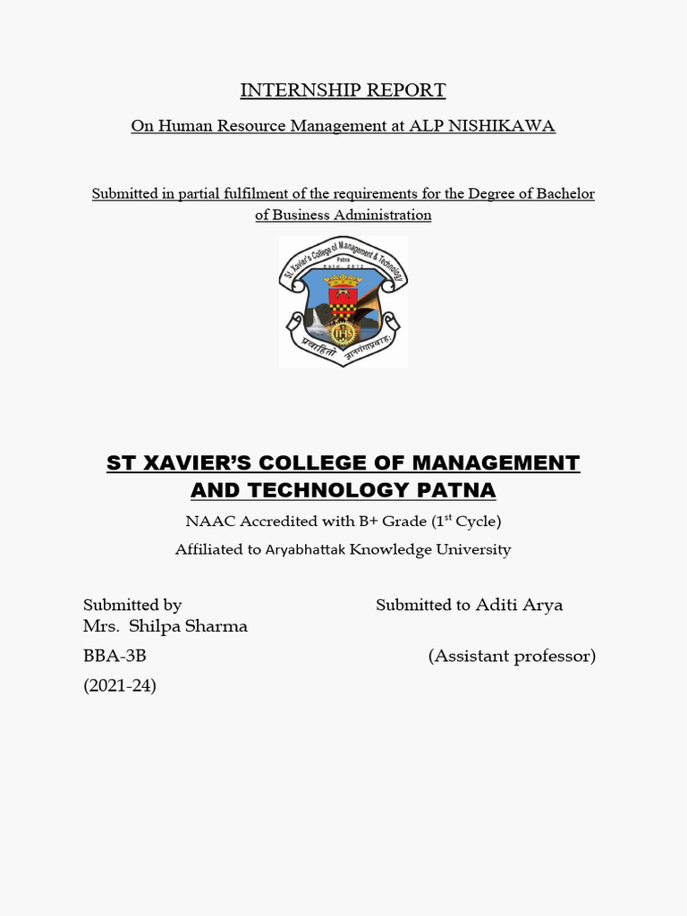 Internship Report Pdf Swot Analysis Human Resource Management