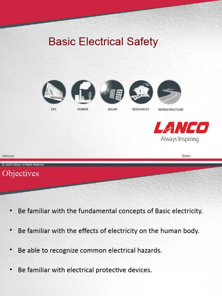 Electrical Safety For HSE Training Program PDF