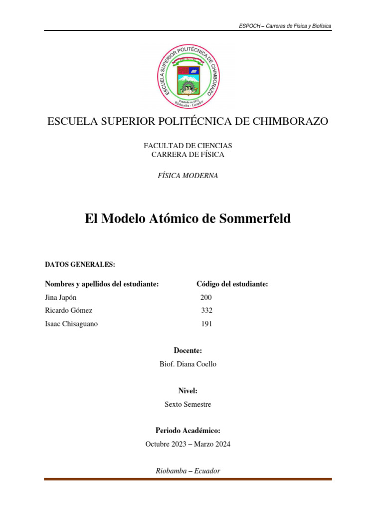 Modelo atomico de sommerfeld pdf tomos mec nica cu ntica