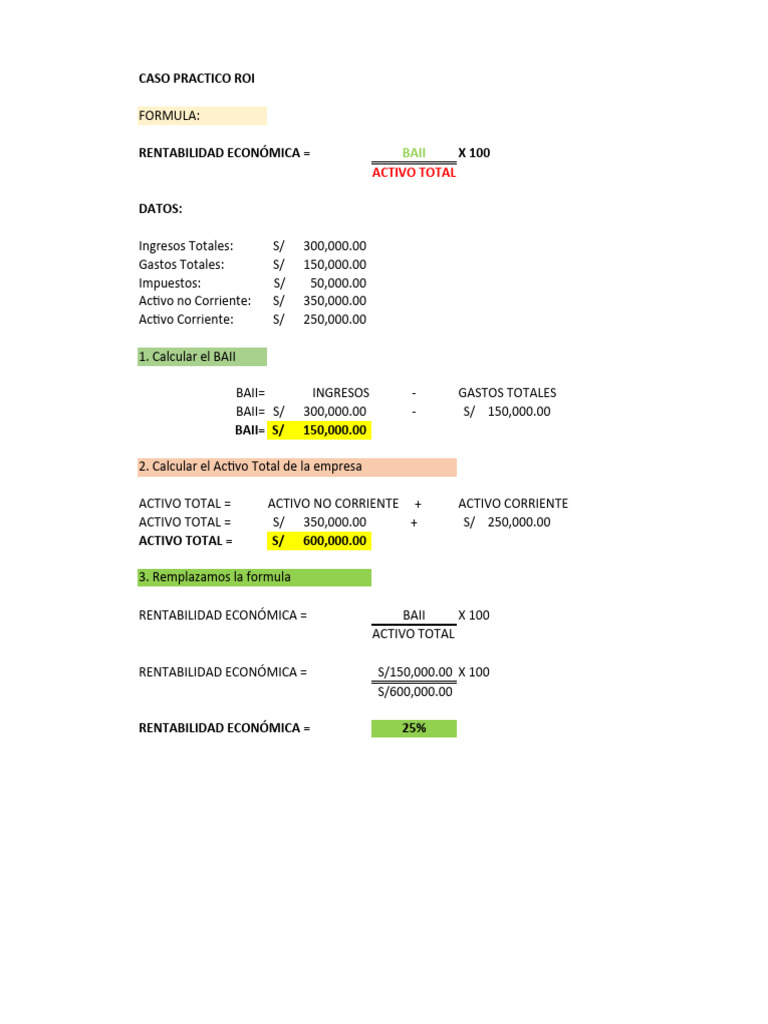Casos Roe Roi | PDF | Rentabilidad sobre recursos propios | Servicios ...