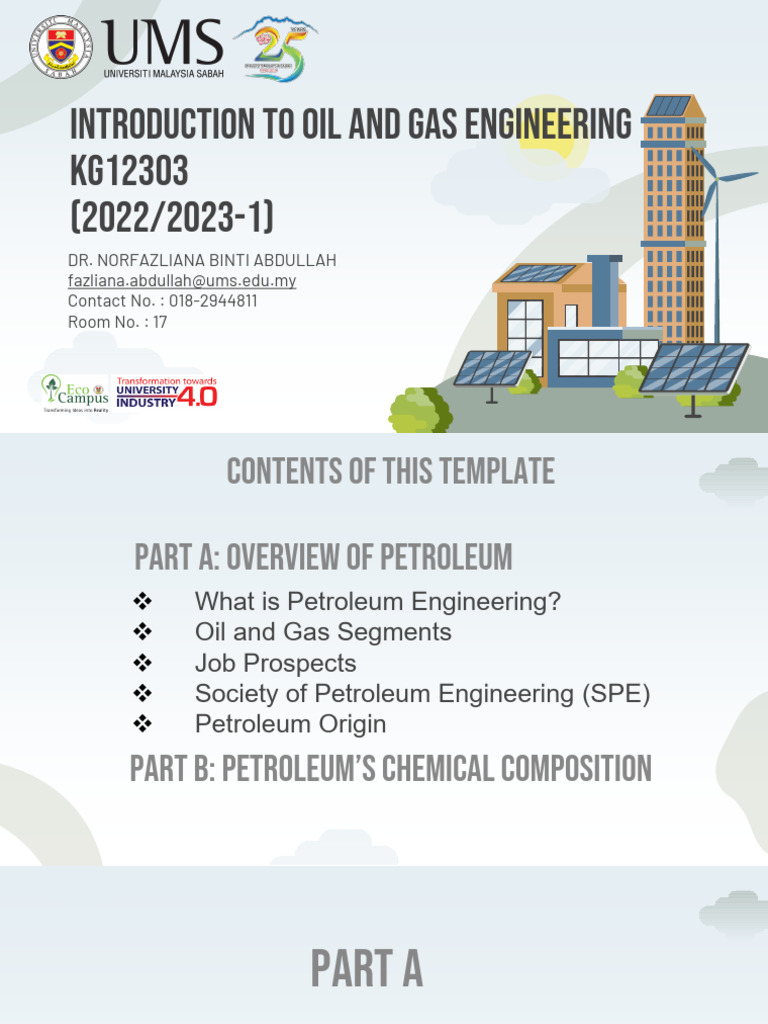 Lecture Note 2 Overview Petroleum Engineering Updated PDF
