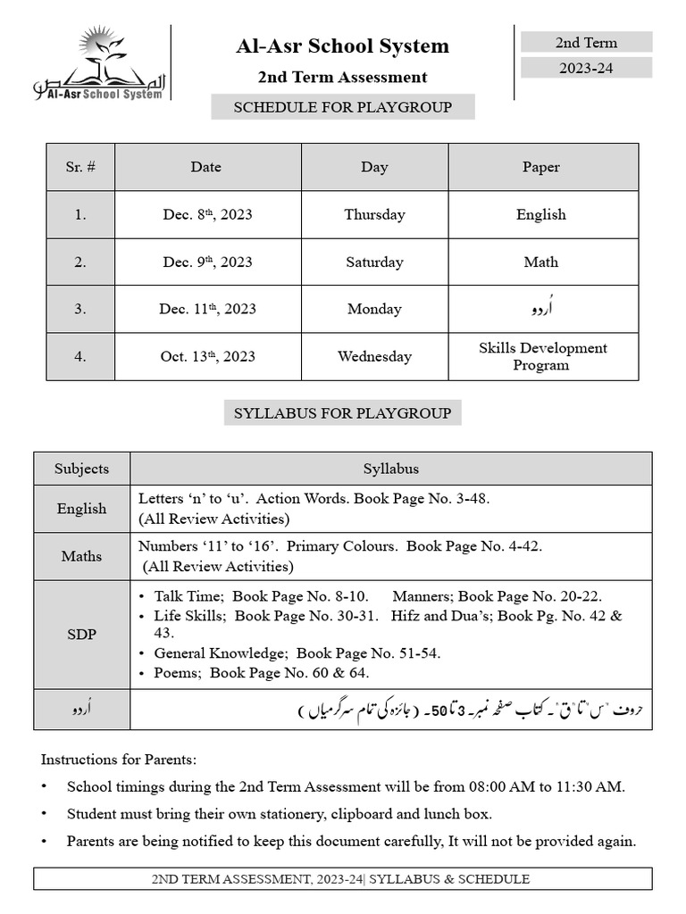 2nd-term-assessment-2023-24-schedule-syllabus-class-pg-vii-punjab