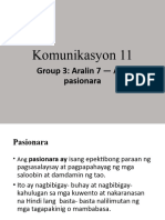 Komunikasyon 11 Ang Pasionara