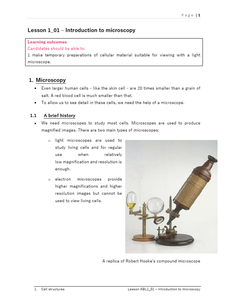 Introduction to Microscopy Guide | PDF | Microscope | Electron Microscope