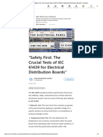 Safety First - The Crucial Tests of IEC 61439 For Electrical Distribution Boards - LinkedIn