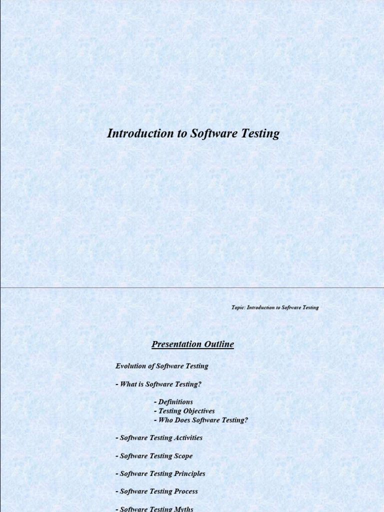 Test Introduction | PDF