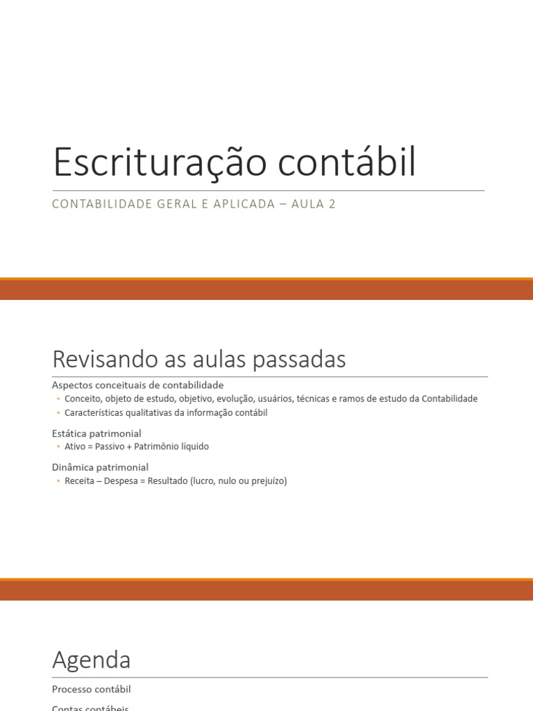 Métodos de Escrituração Contábil | PDF | Contabilidade | Escrituração ...
