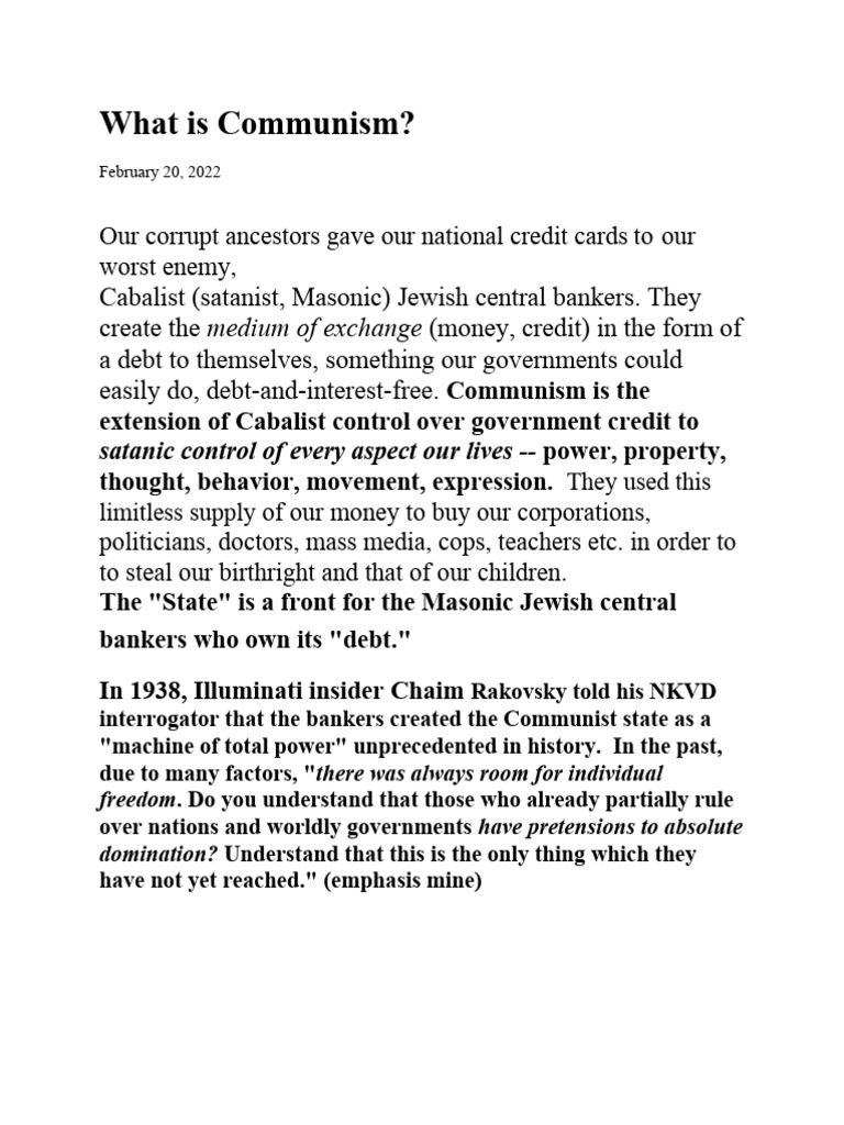 What Is Communism Pdf Catholic Church Communism