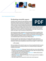 Evaluating Scientific Papers - The Guidelines Project