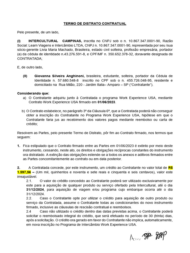 Termo de cancelamento condicional cr dito assinar giovanna 2