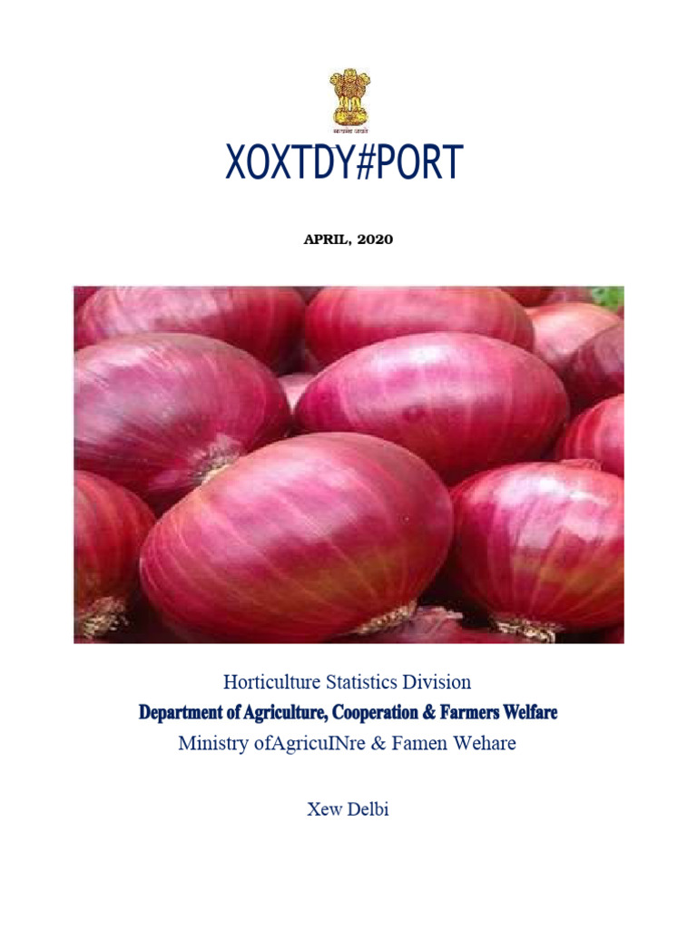 Monthly Report On Onion For April, 2020 0 PDF