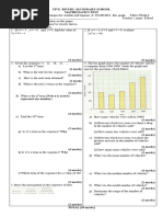 Algebra Test 4 - Substituting Integers and Sequence - Term 2 Bar Graph Term 1