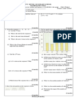 Algebra Test 4 - Substituting Integers and Sequence - Term 2 Bar Graph Term 1