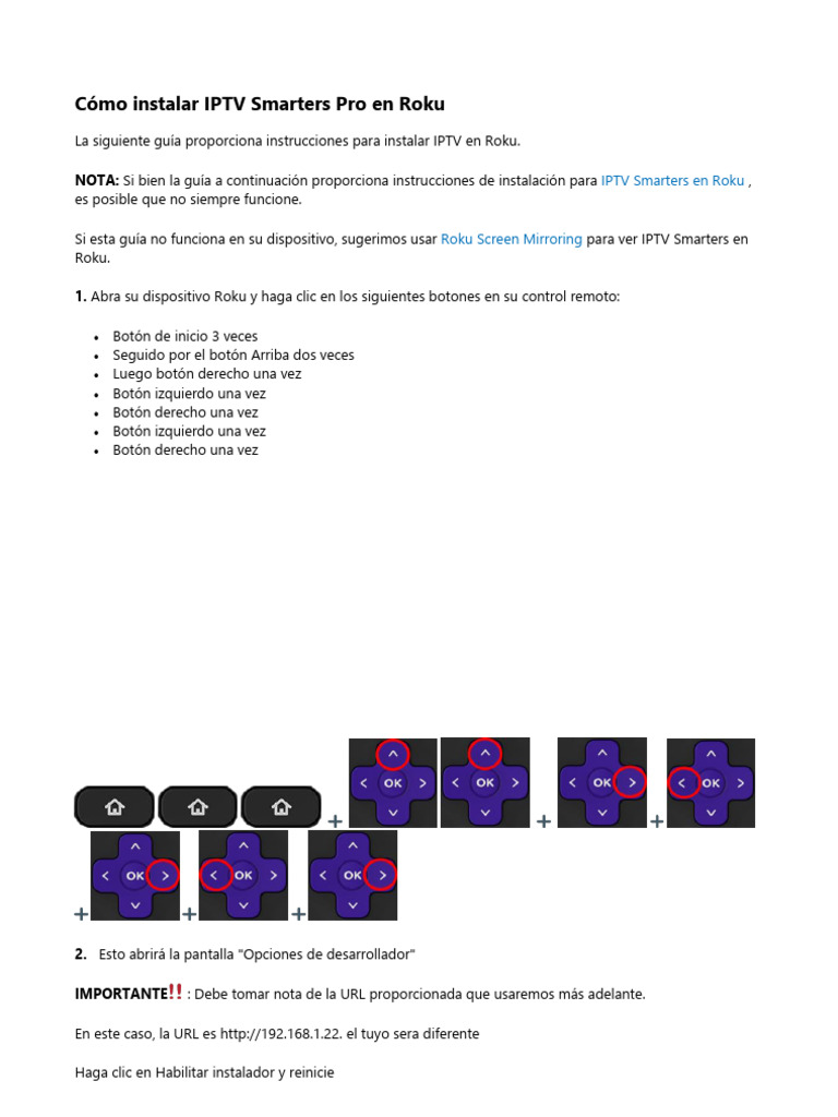 Instalar IPTV Smarters en Roku | PDF