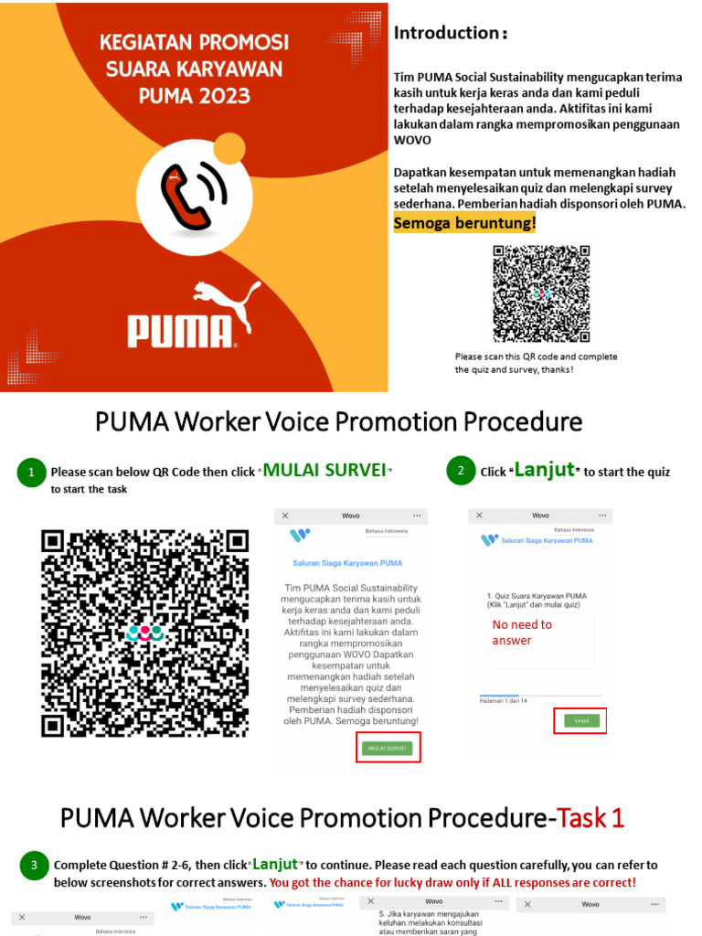 PUMA QR Code Survey and Lucky Draw | PDF | Software | Computing
