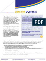 Adjustments For Dyslexia