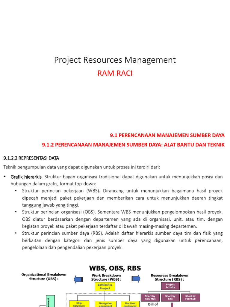 Manajemen Sumber Daya Proyek RAM RACI | PDF | Seni | Teknologi & Rekayasa