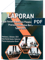 Laporan Rapat Forum Koordinasi Pimpinan Daerah Prov. Kalbar TH 2023