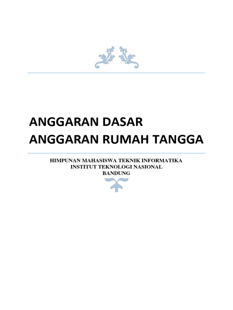 AD/ART HMIF Itenas Bandung | PDF