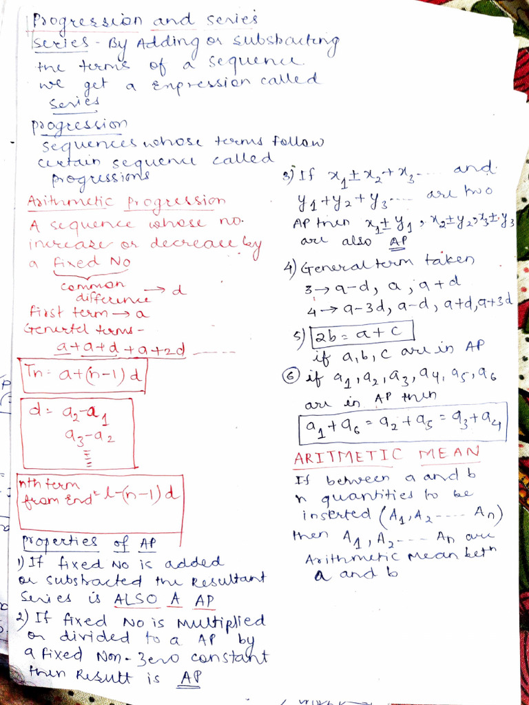 Sequence and series pdf