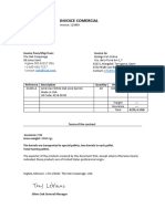 Definitive Comercial Invoice (English Example)
