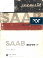 Saab Monte Carlo 850 Owners Manual