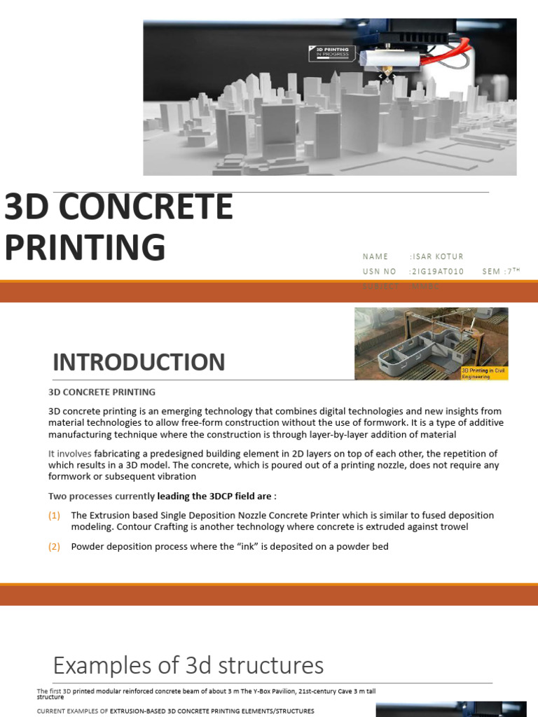 3D Concrete Printing Innovations | PDF | Concrete | 3 D Printing