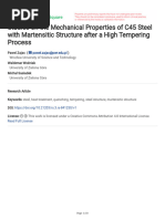 Studies On The Mechanical Properties of C45 Steel