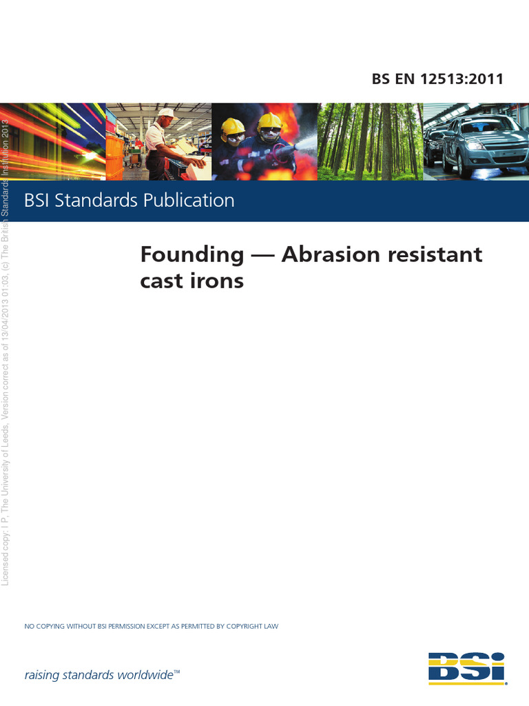 Bsi BS en 12513 2011 | PDF