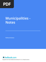 Municipalities - Notes