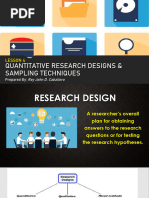 Lesson 4 - Quantitative Research Designs and Sampling Techniques