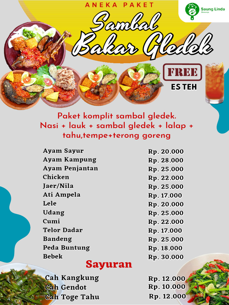 Menu dan Harga Saung Linda Wanareja | PDF
