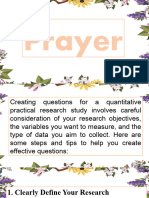 Creating Questions For A Quantitative Practical Research