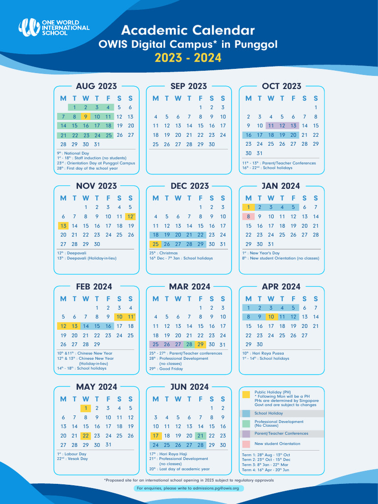 OWIS PG SchoolCalendar A4 | PDF