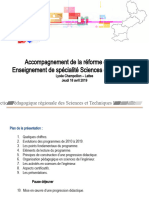 Accompagnement de La Réforme - Enseignement de Spécialité SI