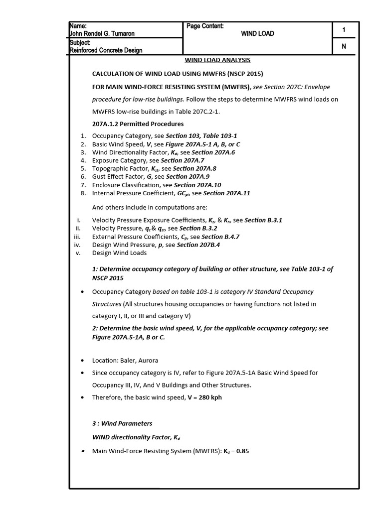 Final wind load pdf windward and leeward wound