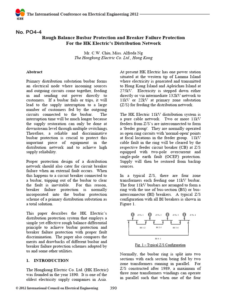 Busbar Protection and Breaker Failure Systems | PDF | Relay ...