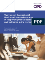 The Value of OH and HR in Supporting Mental Health and Wellbeing in The Workplace Nov23