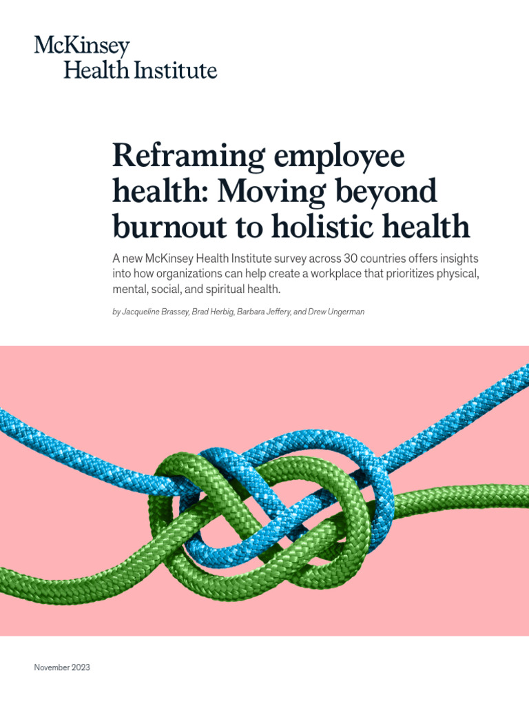 Holistic Health in the Workplace Survey | PDF | Occupational Burnout ...