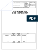 Job Desc QHSE Coordinator