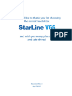 StarLine V66 Instrucciones en Inglés