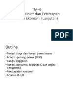 TM4. Fungsi Linear Dan Penerapan Dalam Ekonomi (Lanjutan)