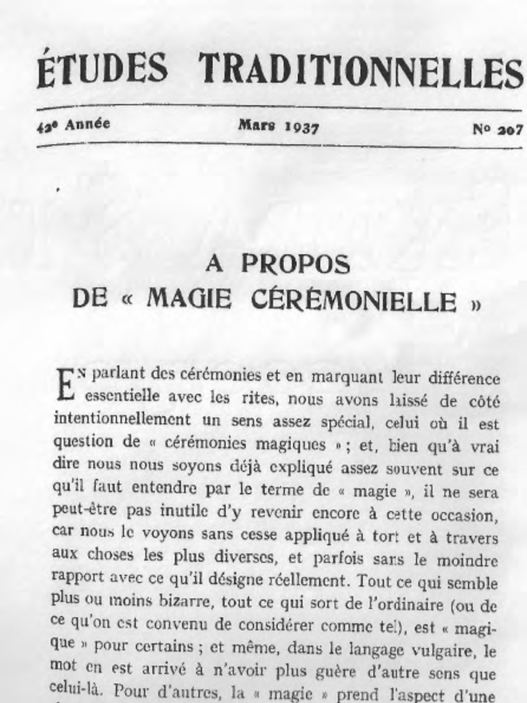 À Propos de Magie Cérémonielle | PDF