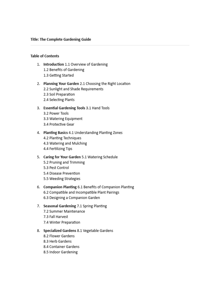 Gardening Guide PDF