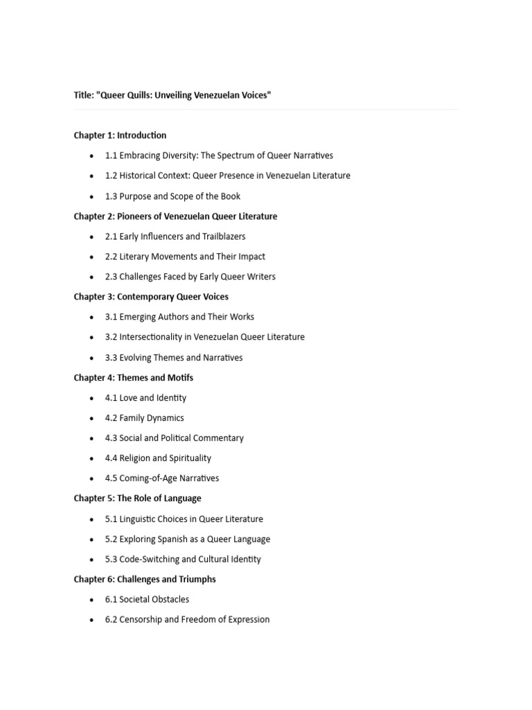 Venezuelan Queer Literature | PDF | Narrative | Venezuela