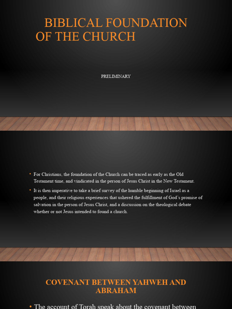 Biblical Foundation of The Church PDF Jesus Covenant (Biblical)