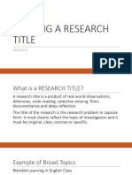 Writing A Research Title